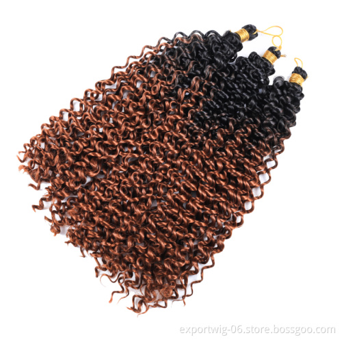 Passion Twist Crochet Braiding Hair Synthetic Wholesale Curly Water Wave Crochet Hair Water Wave Twist For Distressed